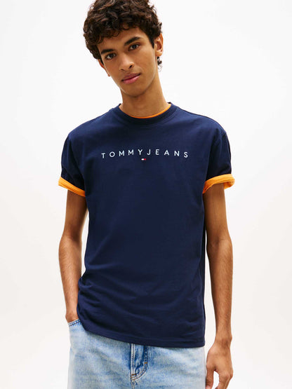 Tommy j. reg linear t-shirt da uomo blu