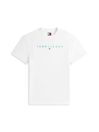 Tommy j. reg linear t-shirt da uomo bianco