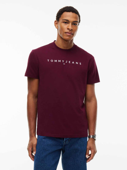 Tommy Hilfiger DM0DM20744 V11, t-shirt maniche corte da uomo bordeaux