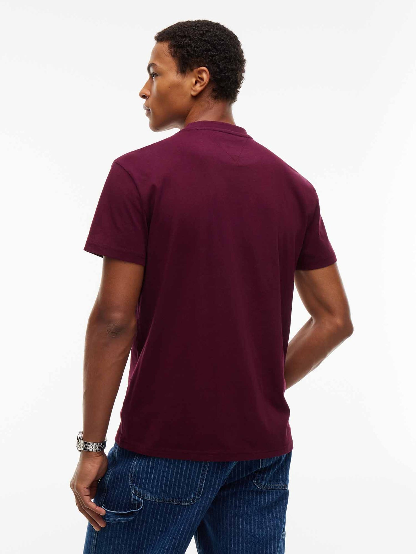 Tommy Hilfiger DM0DM20744 V11, t-shirt maniche corte da uomo bordeaux