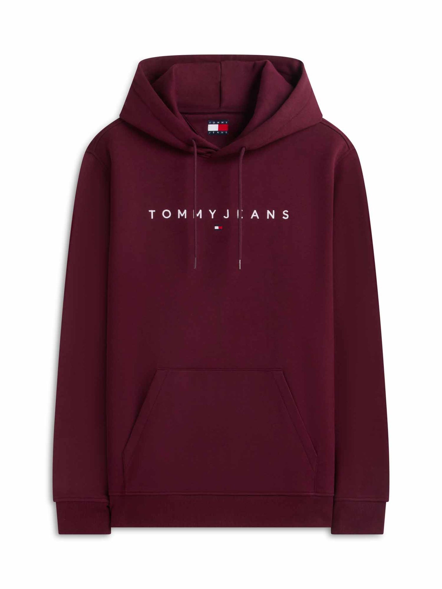 Tommy Hilfiger Linear Logo, felpa da uomo bordeaux