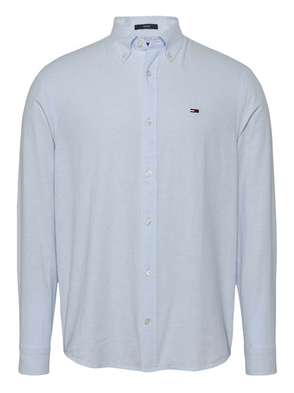 CAMICIA REGULAR LINEN TOMMY JEANS UOMO CELESTE