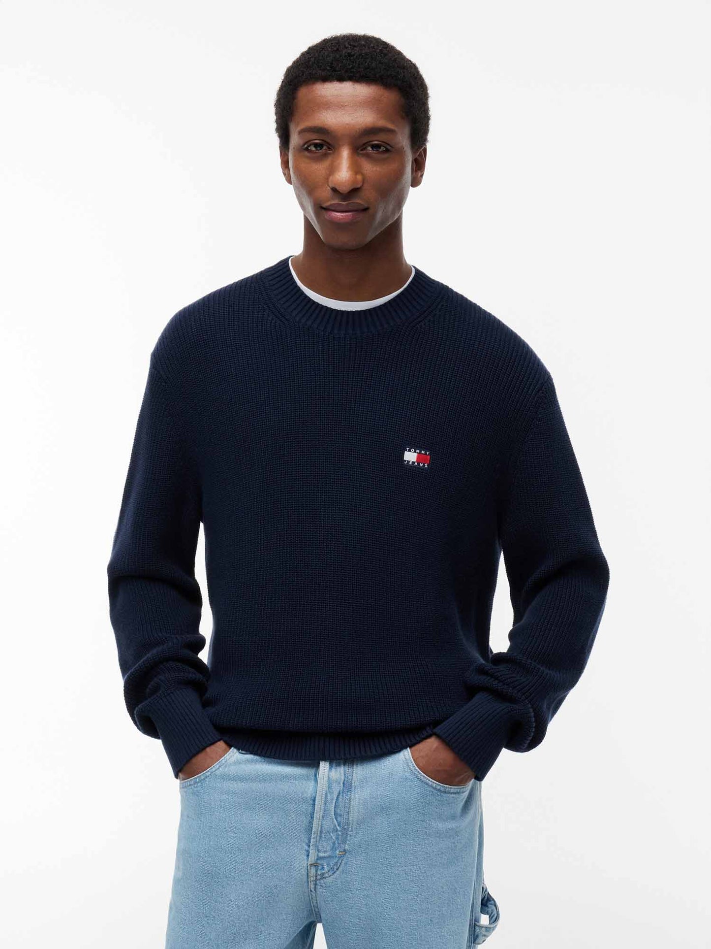 Tommy Hilfiger Tommy Jeans Badge, maglia da uomo blu