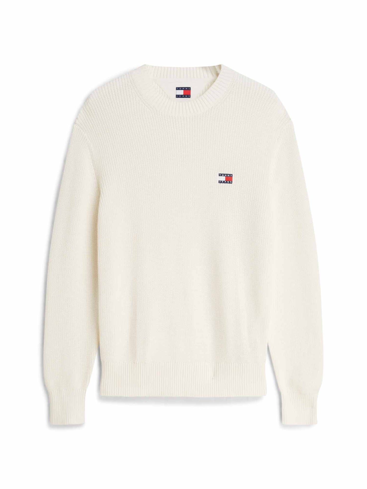 Tommy Hilfiger Tommy Jeans Badge, maglia da uomo bianca