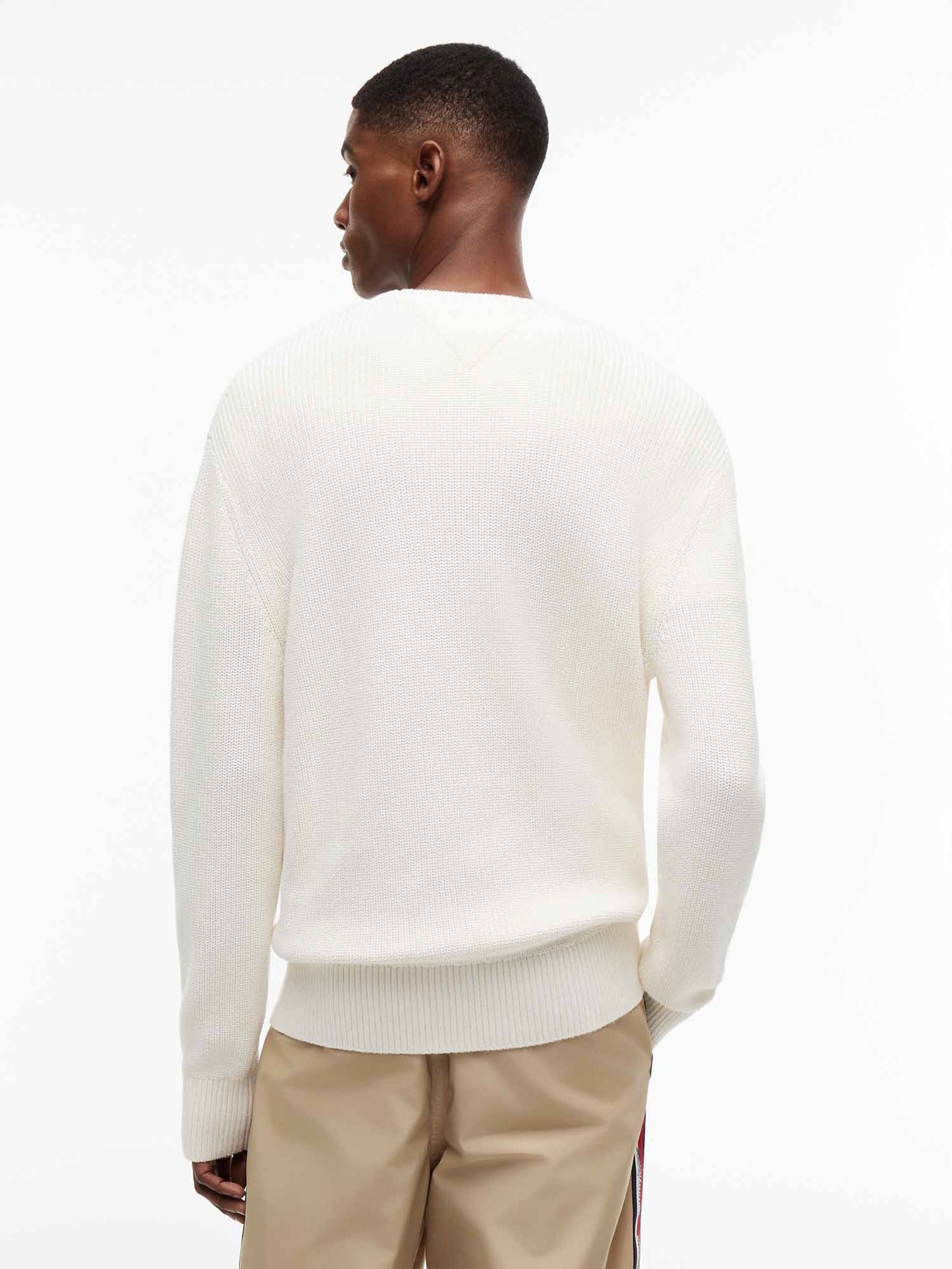Tommy Hilfiger Tommy Jeans Badge, maglia da uomo bianca
