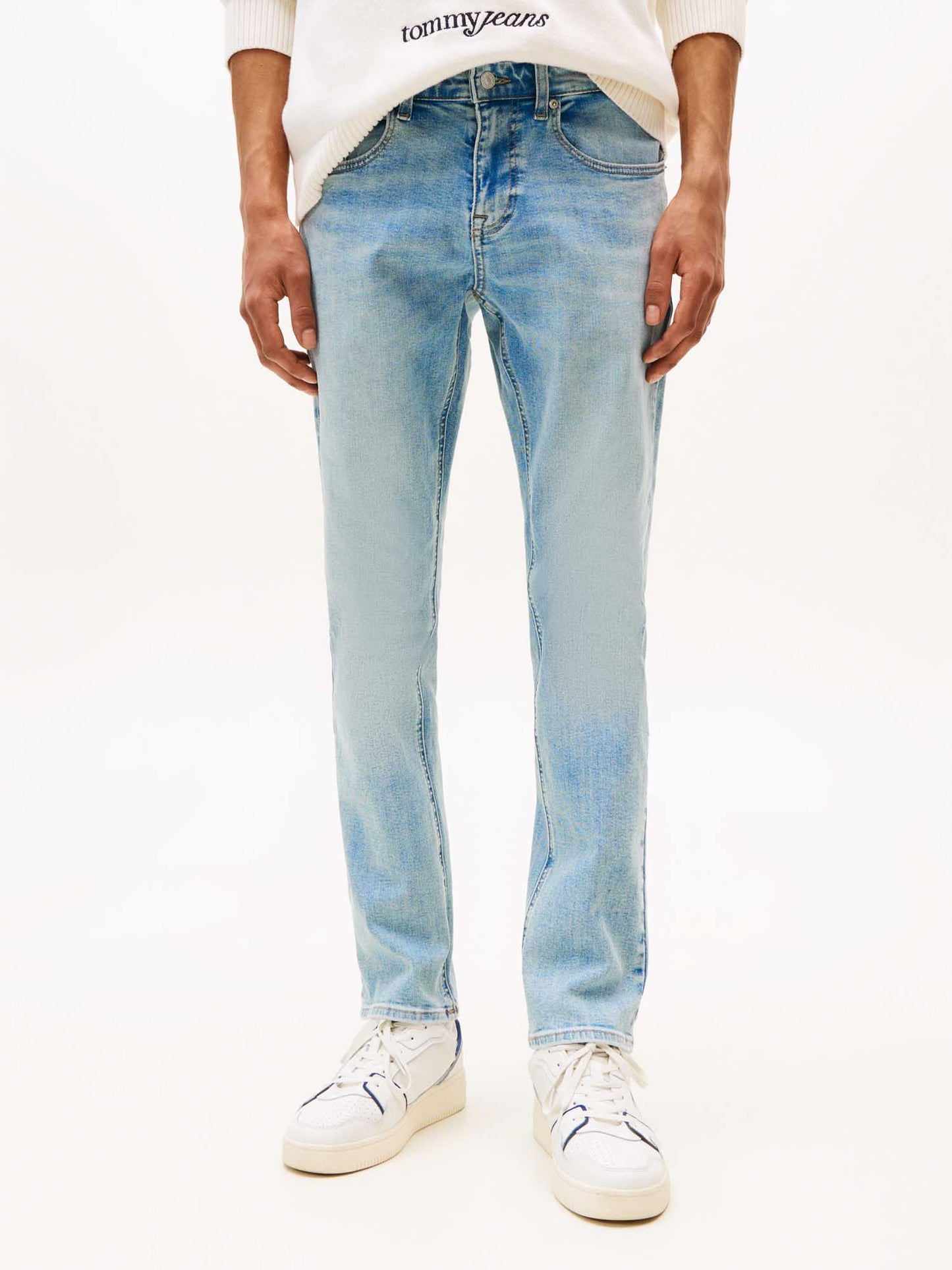 JEANS SCANTON SLIM TOMMY JEANS DA UOMO DENIM CHIARO