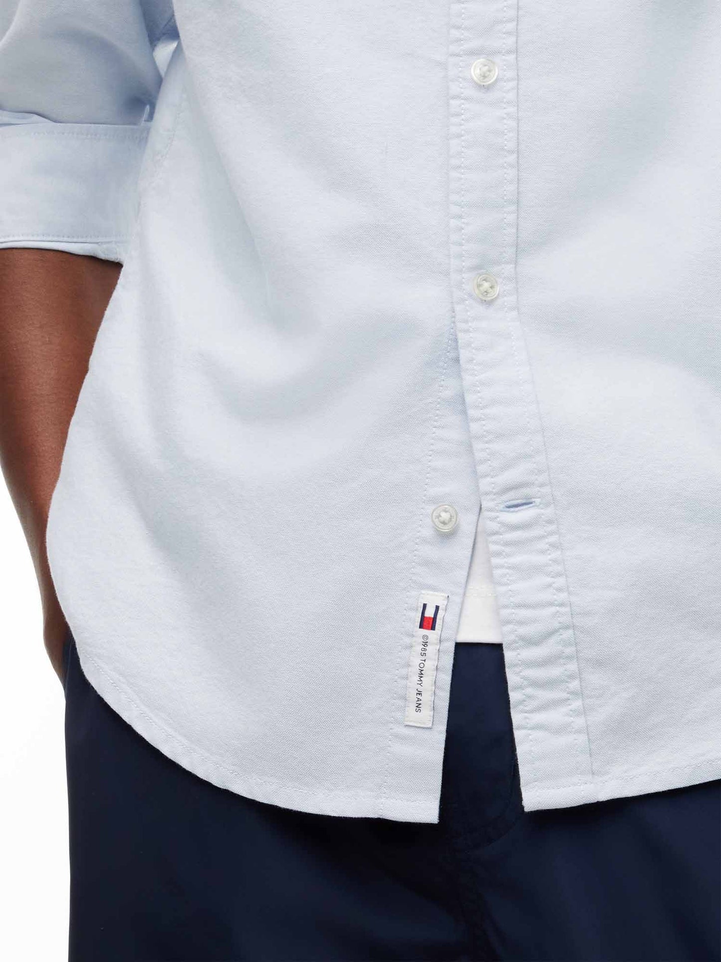 Tommy Hilfiger Oxford, camicia da uomo azzurra