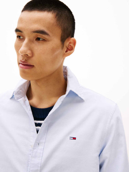 Tommy Hilfiger Oxford, camicia da uomo azzurra