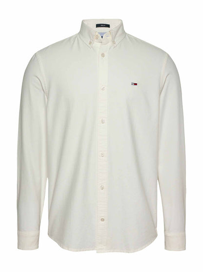 Tommy Hilfiger Tommy Jeans Oxford, camicia da uomo bianca