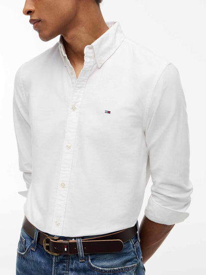 Tommy Hilfiger Tommy Jeans Oxford, camicia da uomo bianca