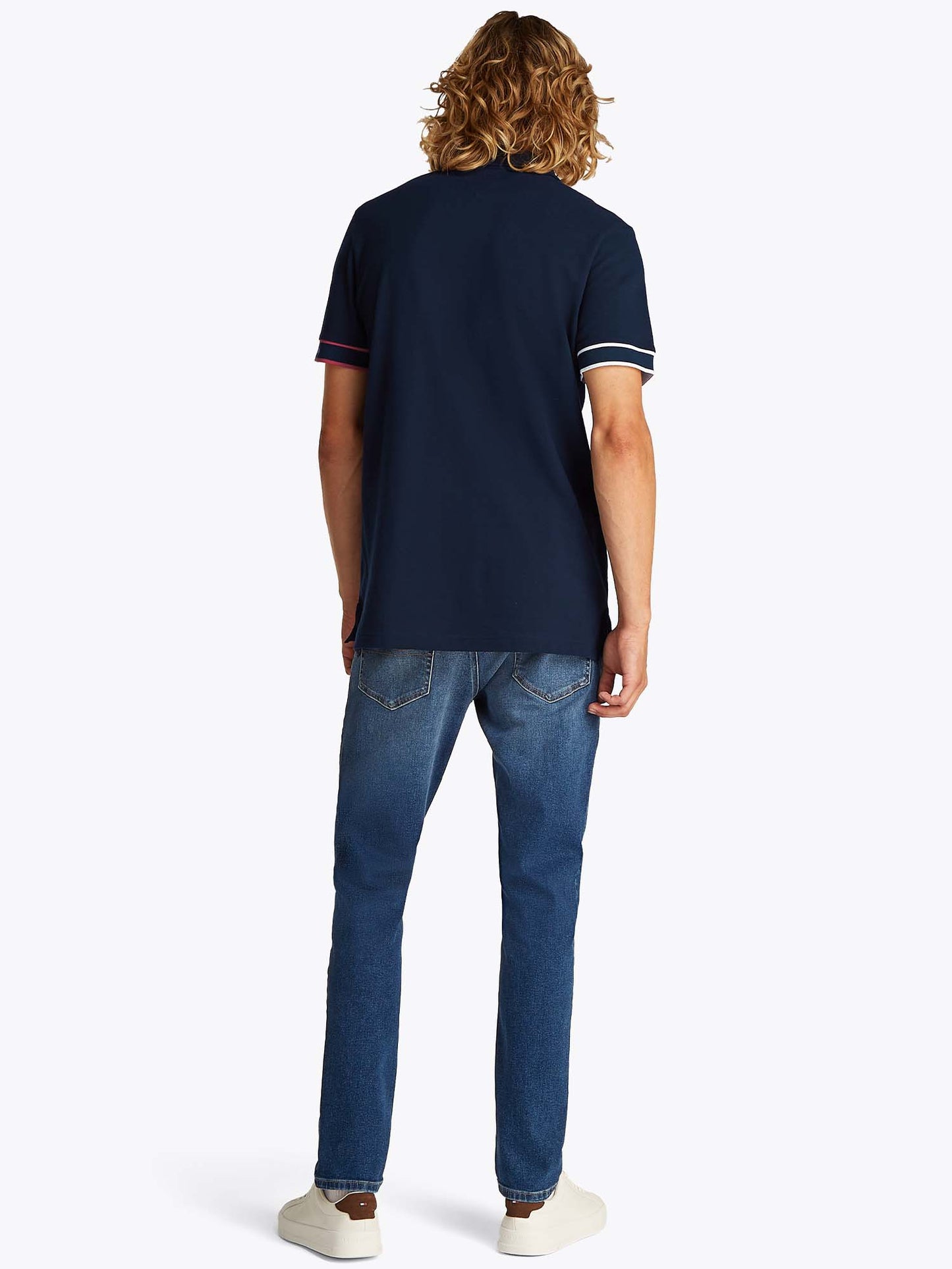 POLO SLIM FLAG TOMMY JEANS UOMO BLU