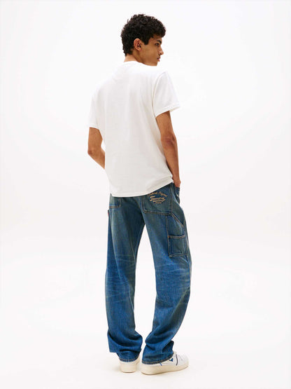 T-SHIRT REG BADGE TOMMY JEANS UOMO BLU