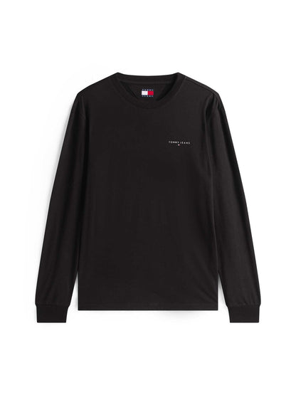 T-SHIRT SLIM FIT MANICA LUNGA TOMMY JEANS UOMO NERO