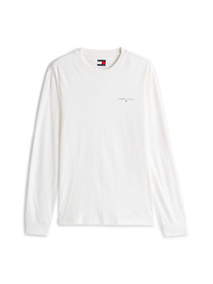 MAGLIA SLIM FIT MANICA LUNGA TOMMY JEANS UOMO BIANCO