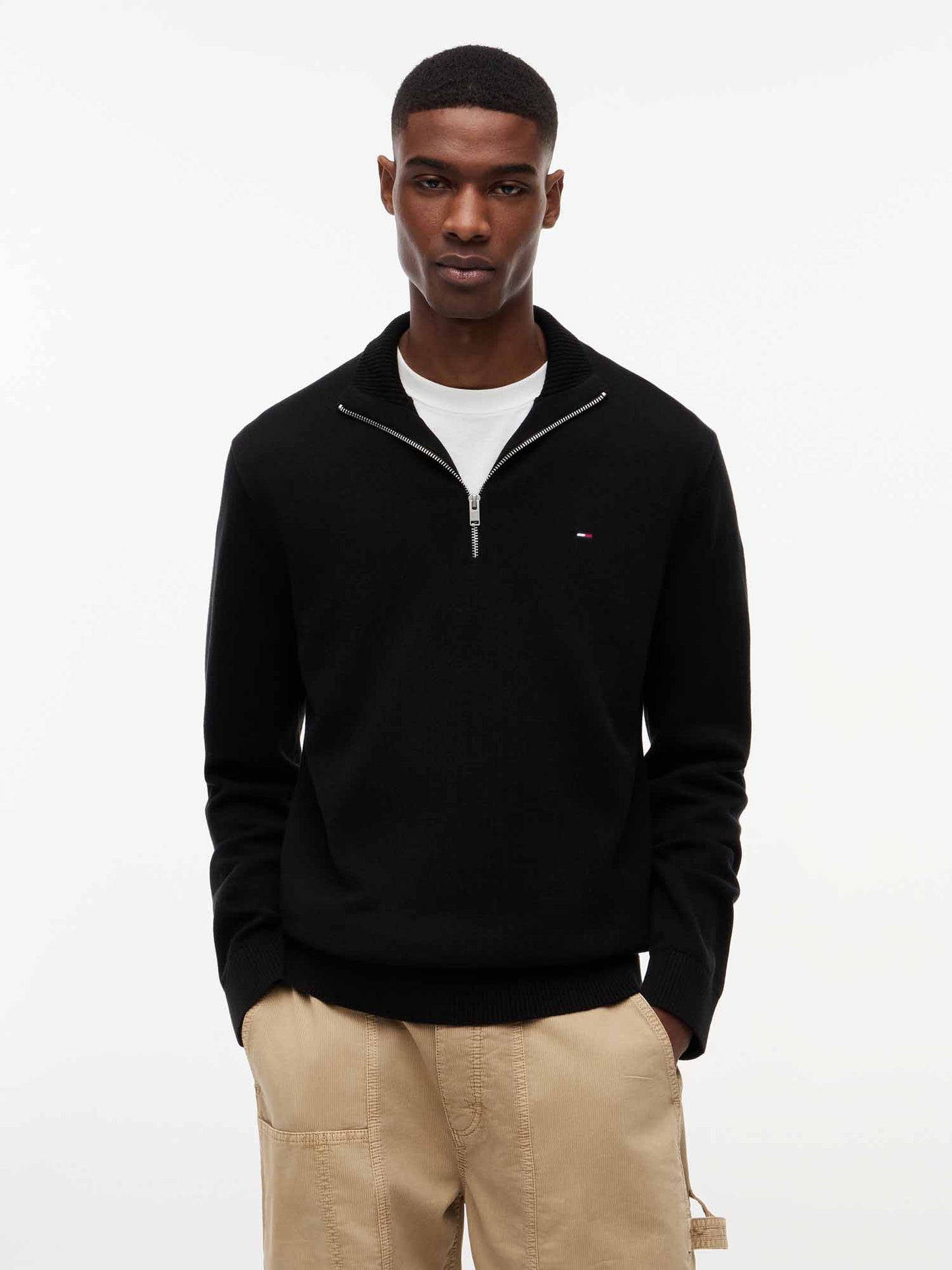 Tommy Hilfiger Tommy Jeans Ess.1/2z, maglia da uomo nera