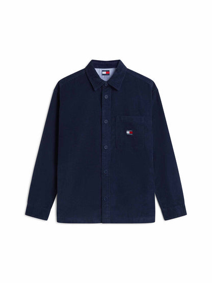 Tommy Hilfiger Tommy Jeans Overshir, camicia da uomo blu