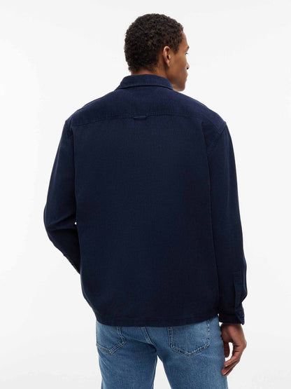 Tommy Hilfiger Tommy Jeans Overshir, camicia da uomo blu