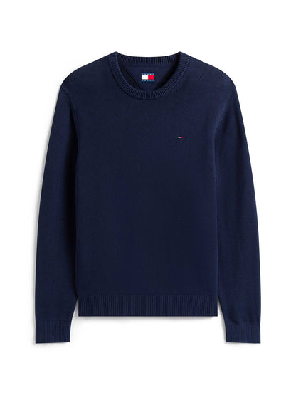 Maglione Tommy Jeans Essentials a girocollo da Uomo blu