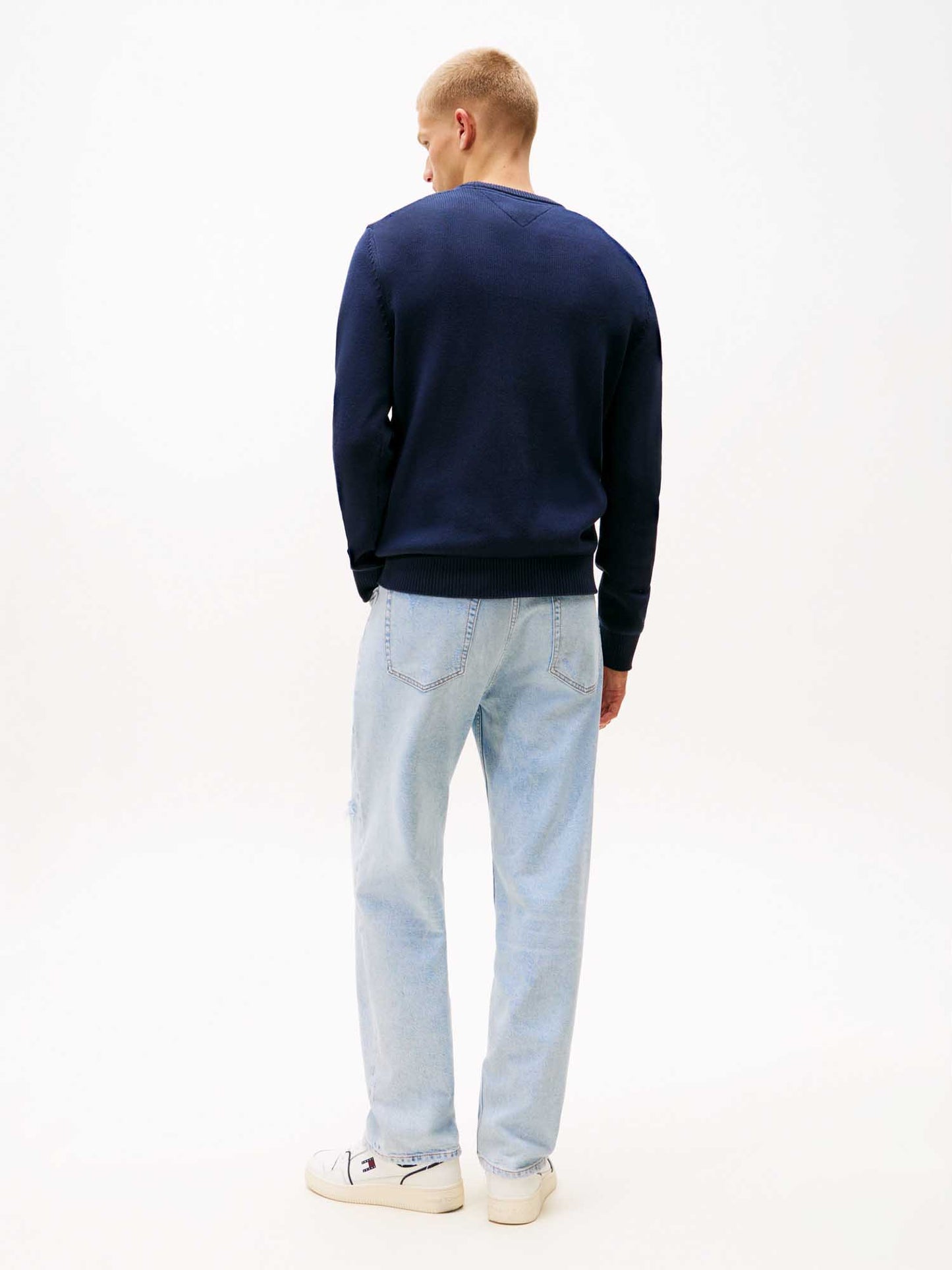 Maglione Tommy Jeans Essentials a girocollo da Uomo blu