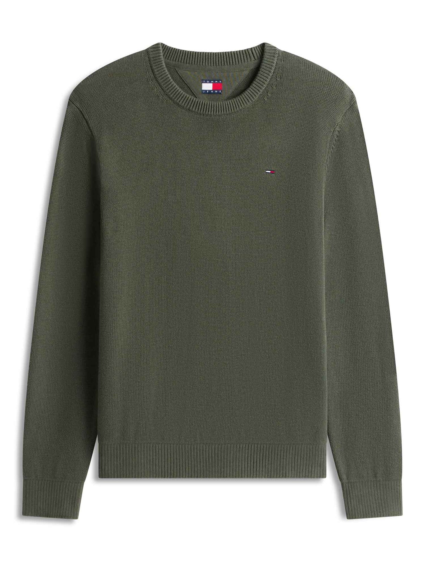 PULLOVER SLIM TOMMY JEANS DA UOMO VERDE