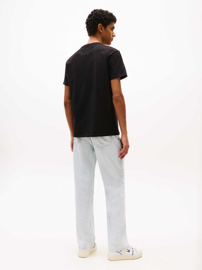 T-SHIRT REGULAR FLAG TOMMY JEANS DA UOMO NERO