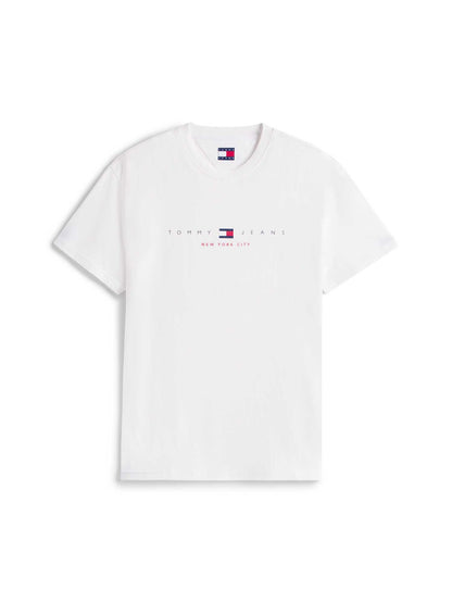 T-SHIRT REGULAR FLAG TOMMY JEANS DA UOMO BIANCO