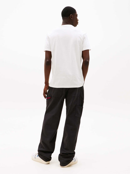 T-SHIRT REGULAR FLAG TOMMY JEANS DA UOMO BIANCO