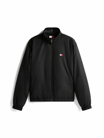 Tommy Hilfiger Logo Padded Zip-Thru Jacket, giubbotto da uomo nero