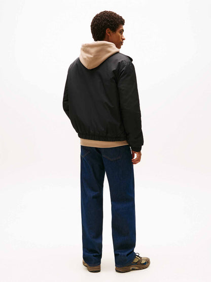 Tommy Hilfiger Logo Padded Zip-Thru Jacket, giubbotto da uomo nero