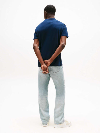 T-SHIRT A MANICHE CORTE TOMMY JEANS UOMO BLU