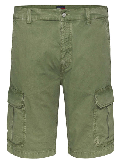 SHORT CARGO IN TWILL TOMMY JEANS UOMO VERDE MILITARE