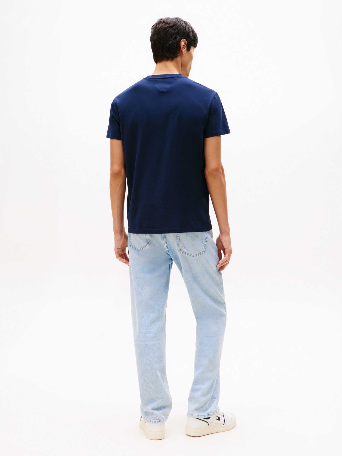 T-SHIRT LOGO TOMMY JEANS DA UOMO BLU