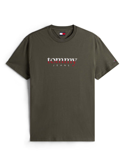 T-SHIRT LOGO TOMMY JEANS DA UOMO VERDE