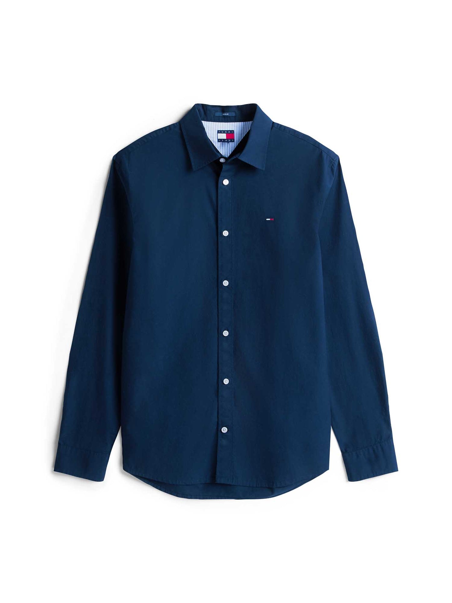Camicia regular fit Tommy Jeans blu da uomo in cotone