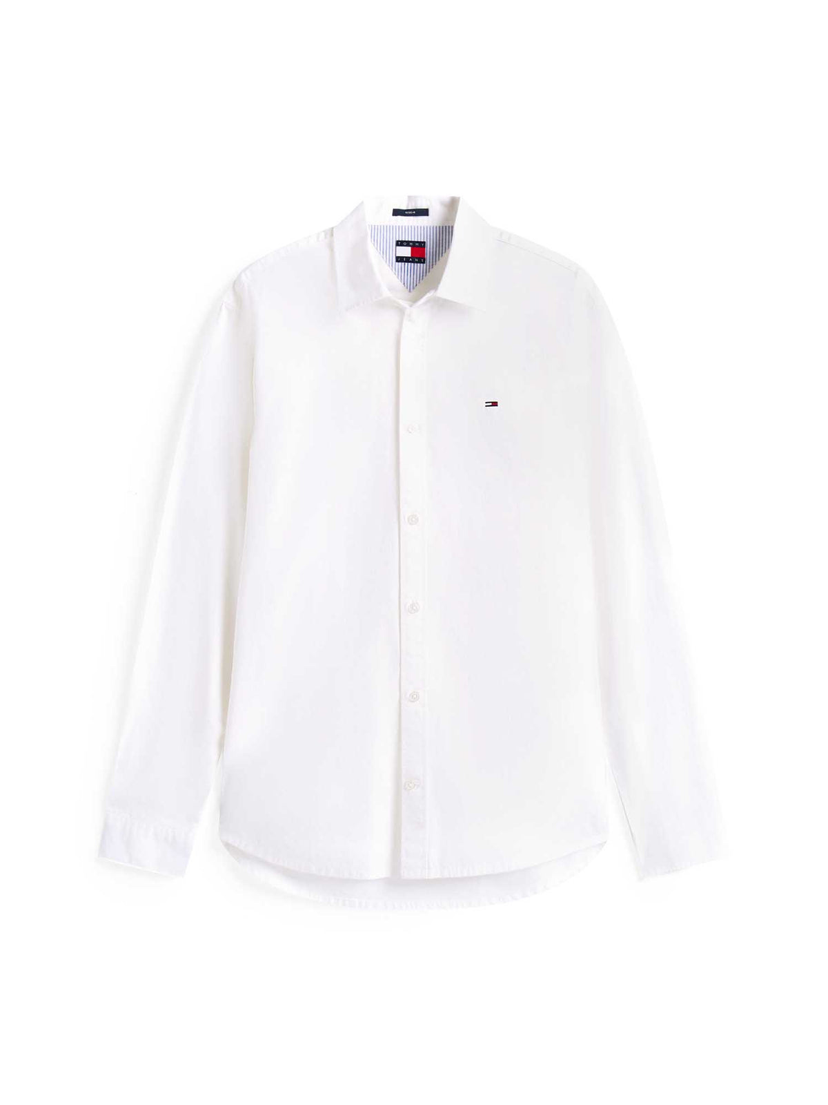 Tommy j. poplin shir camicia da uomo bianco