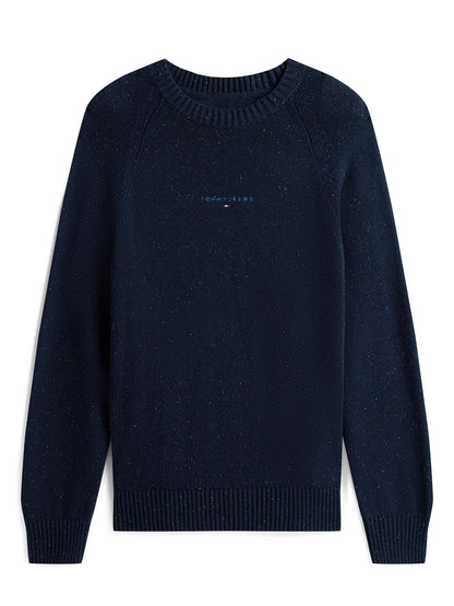 PULLOVER SLIM TOMMY JEANS DA UOMO BLU