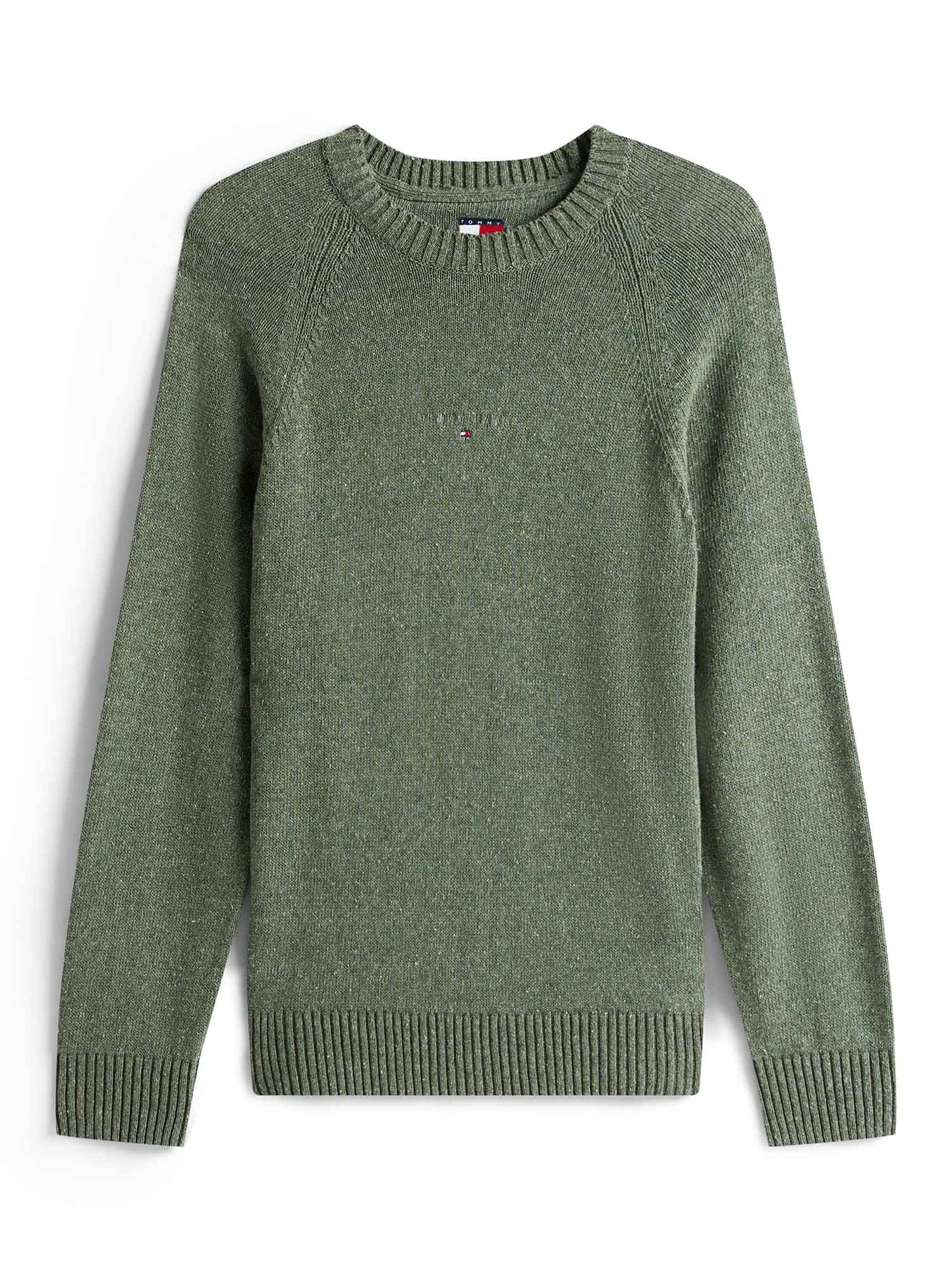 PULLOVER GIROCOLLO SLIM TOMMY JEANS DA UOMO VERDE