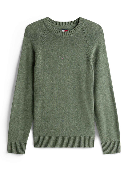PULLOVER GIROCOLLO SLIM TOMMY JEANS DA UOMO VERDE