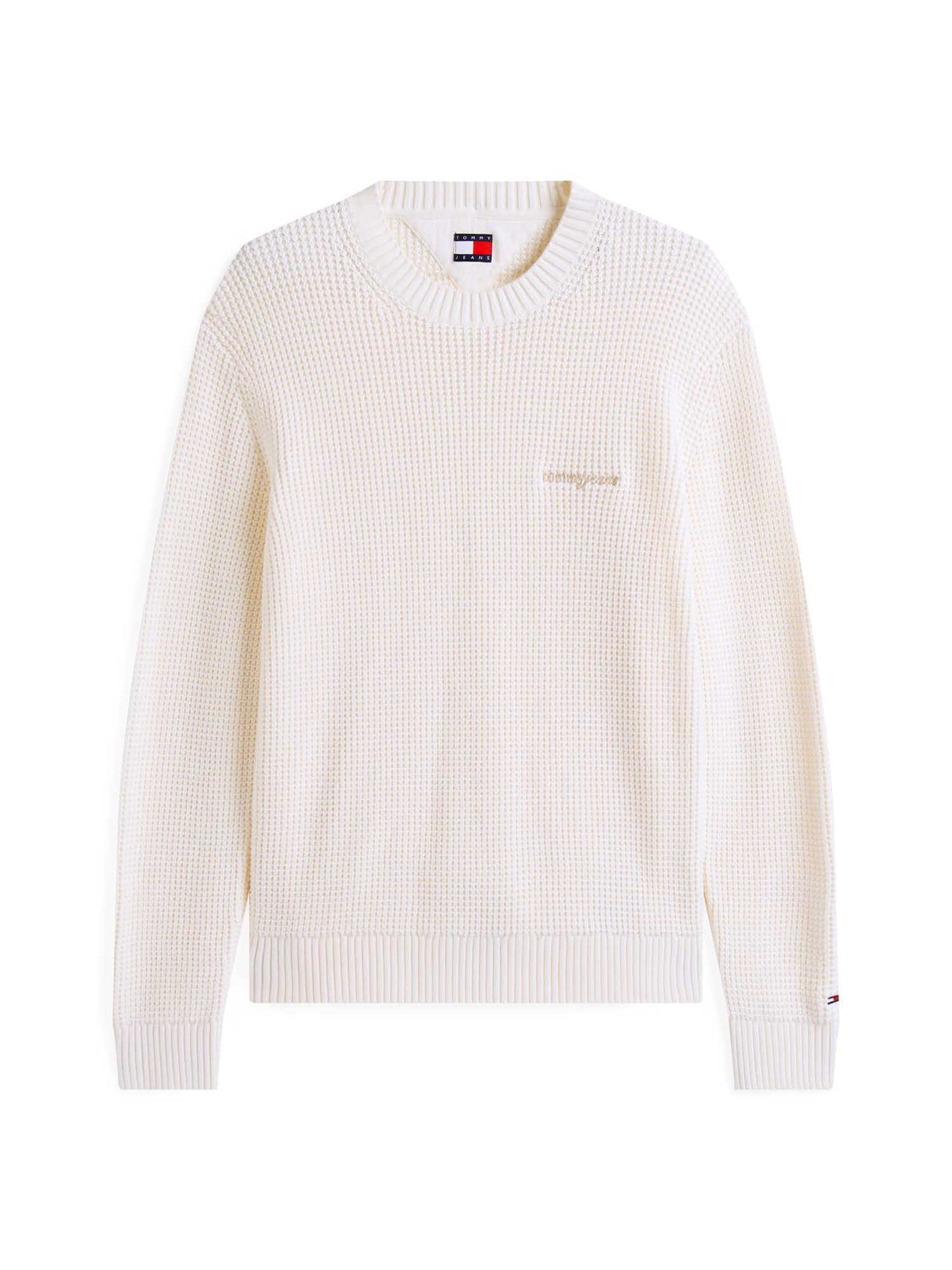 PULLOVER RICAMATO TOMMY JEANS DA UOMO BIANCO
