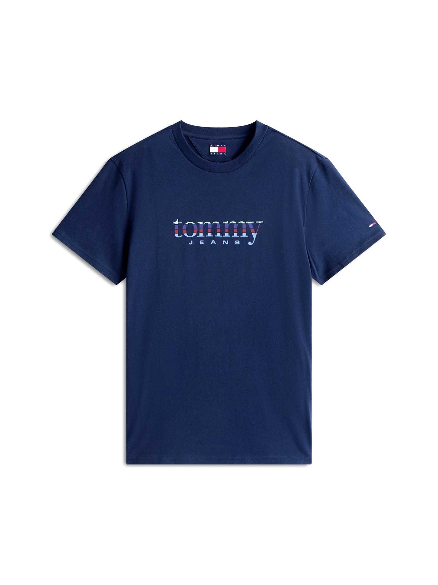 Tommy Jeans T-shirt slim fit blu da uomo con logo vintage