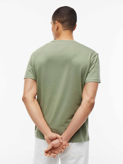 Tommy Hilfiger Tommy Jeans Sflag Te, t-shirt maniche corte da uomo verde