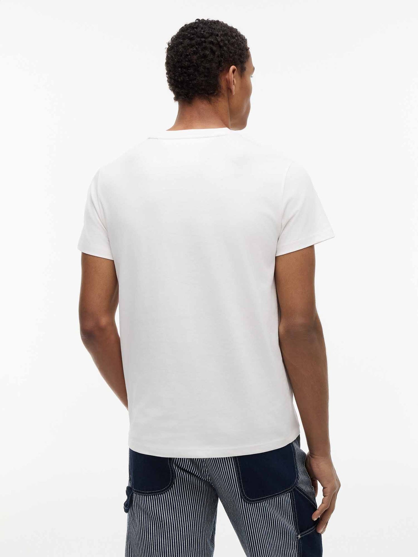 Tommy Hilfiger TJM Slim Sign, t-shirt maniche corte da uomo bianca