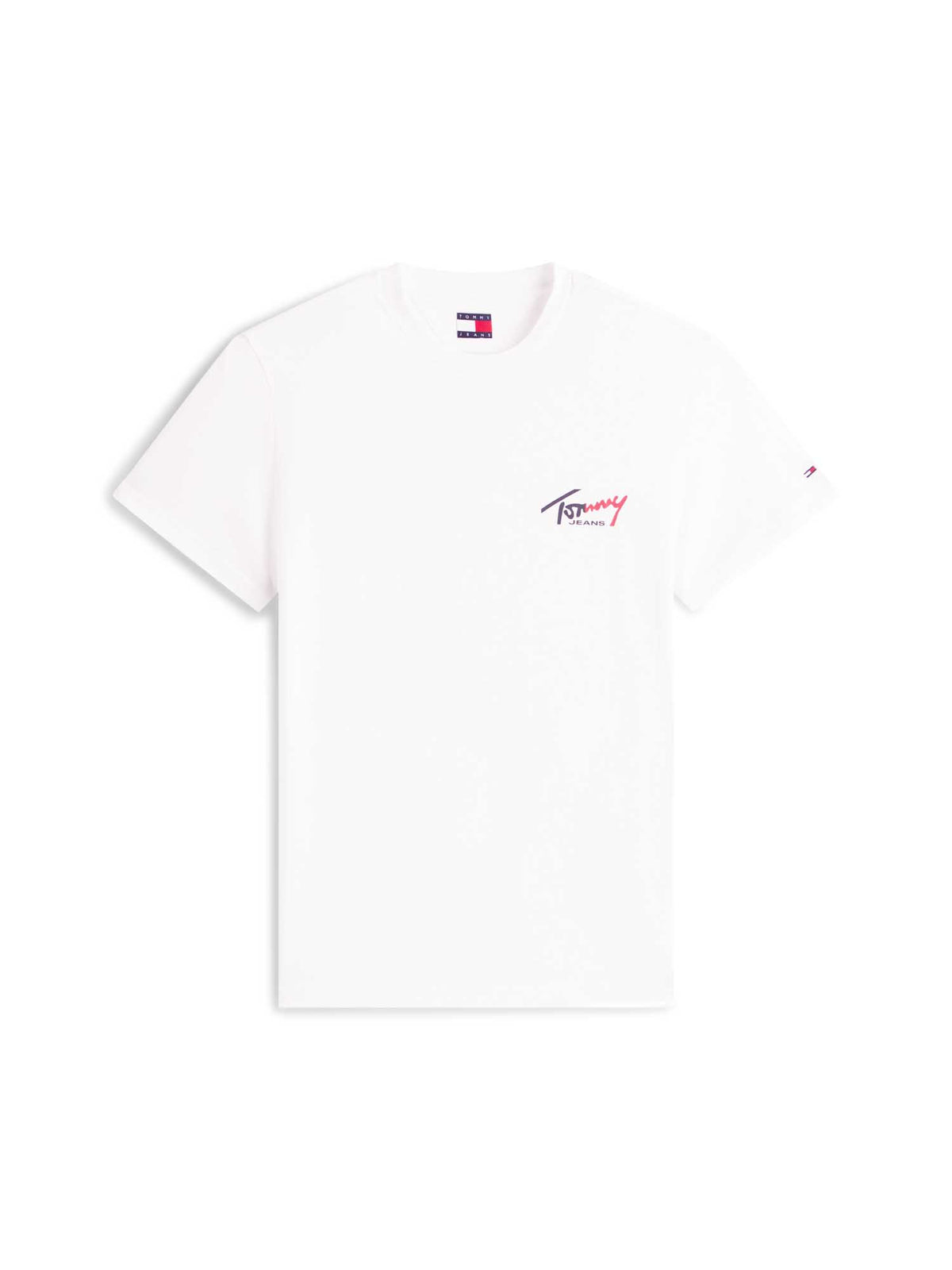 Tommy j. slim sign c t-shirt da uomo bianco