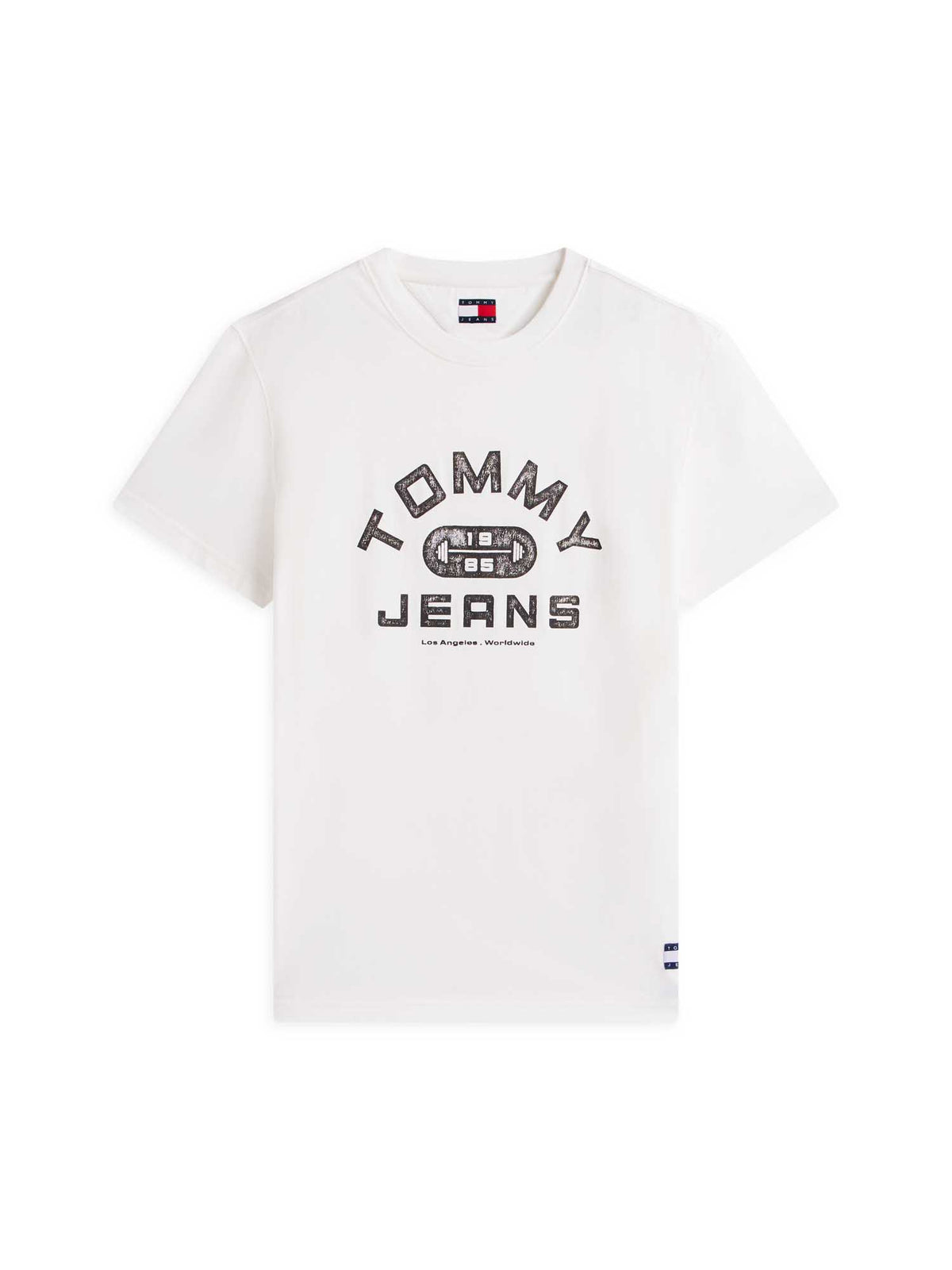 Tommy j. reg gym ss t-shirt da uomo bianco