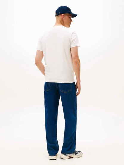 Tommy Hilfiger Tommy Jeans Big Flag, t-shirt maniche corte da uomo bianca