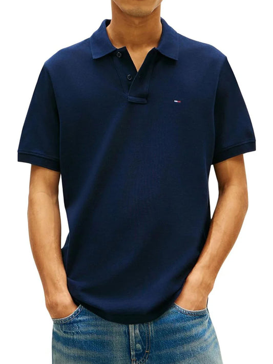 Polo Tommy Jeans regular fit blu uomo