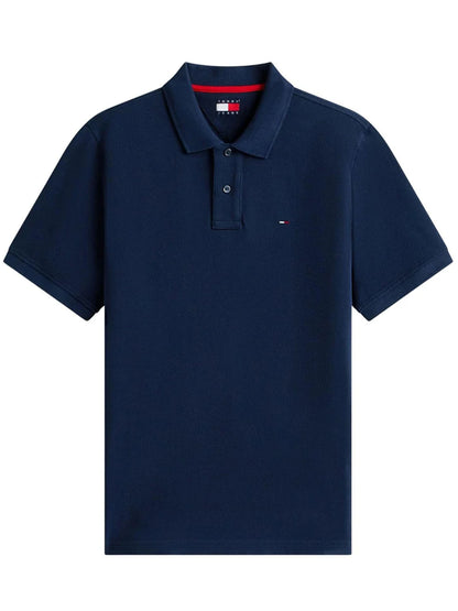 Polo Tommy Jeans regular fit blu uomo