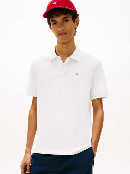 POLO REGULAR BIANCA TOMMY JEANS CON LOGO DA UOMO