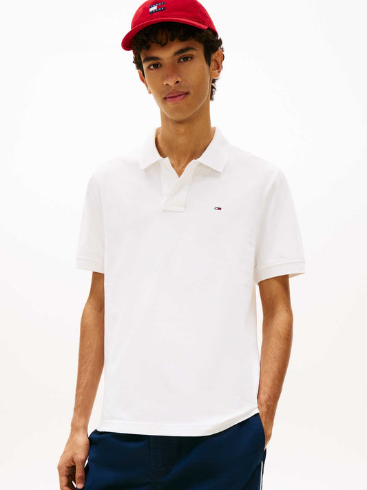 POLO REGULAR BIANCA TOMMY JEANS CON LOGO DA UOMO