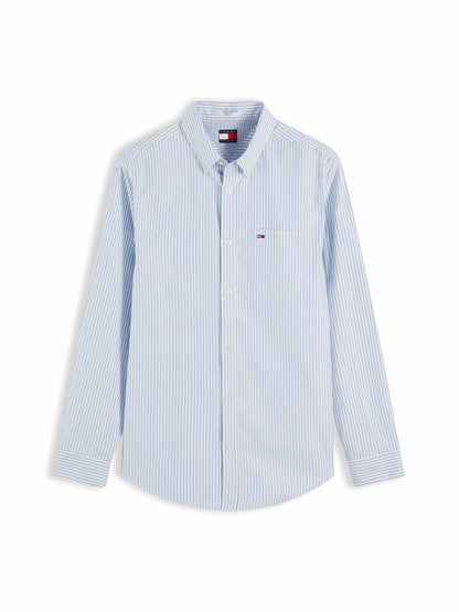 Tommy Hilfiger Tommy Jeans Oxford, camicia da uomo azzurra